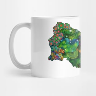 Spirograph Patterned Georgia Regions Map Mug